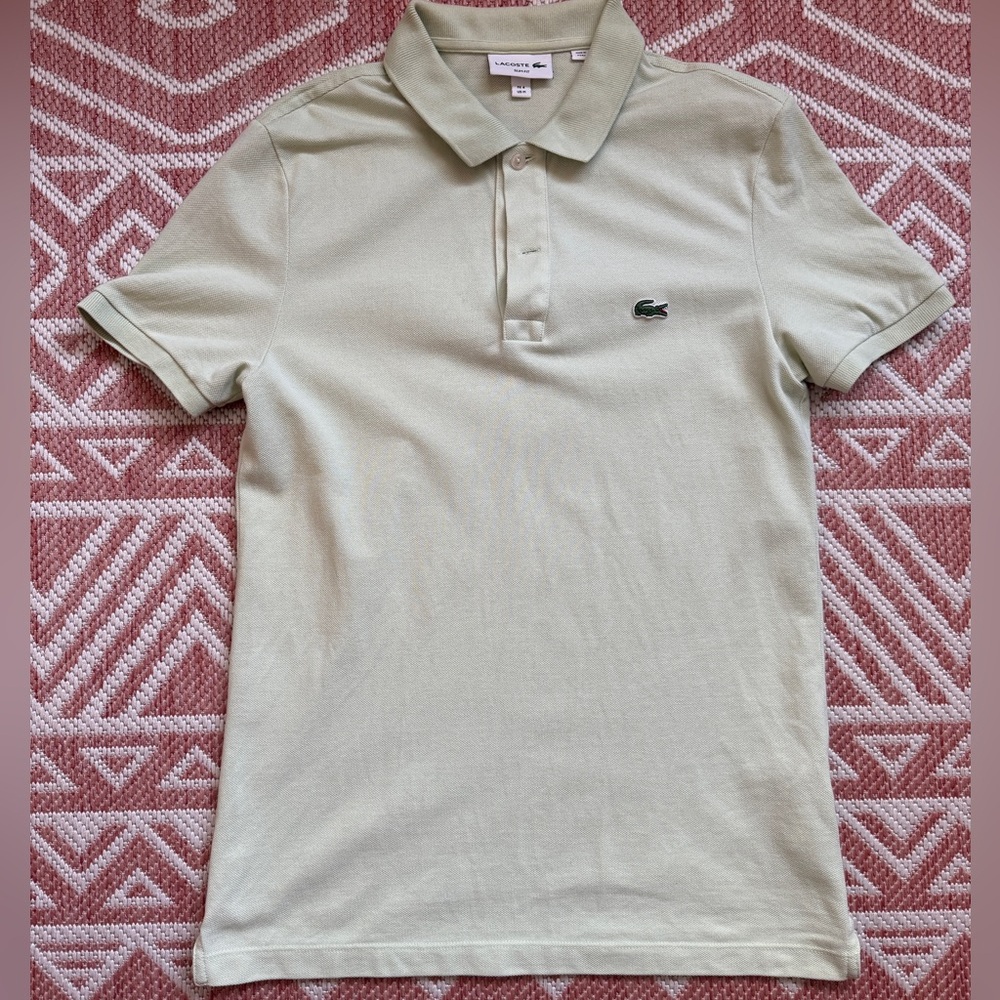 Lacoste Men's Polo Shirt - Light Green - Slim M